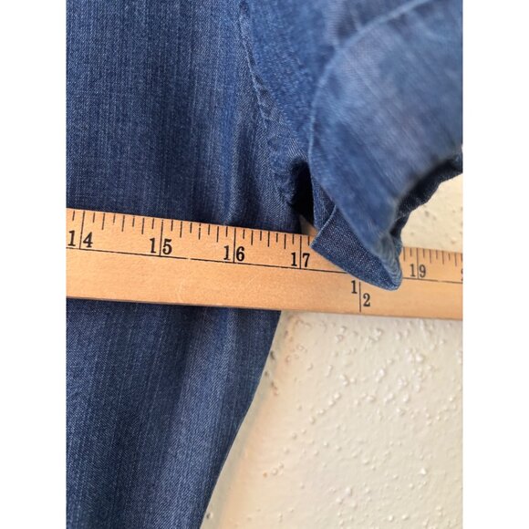 Tommy Hilfiger Womens Blue Button-Down Denim Dress Size 10 - Picture 8 of 11